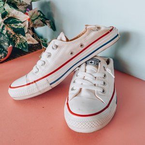 White Chuck Taylor All Star Shoreline Slip Size 8